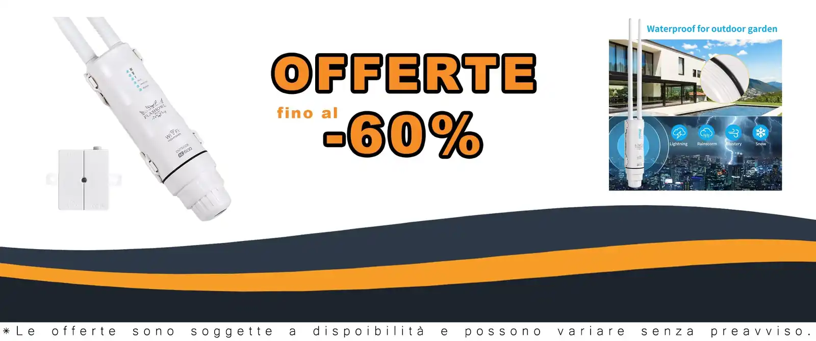 Antenna WiFi esterna waterproof amplificatore