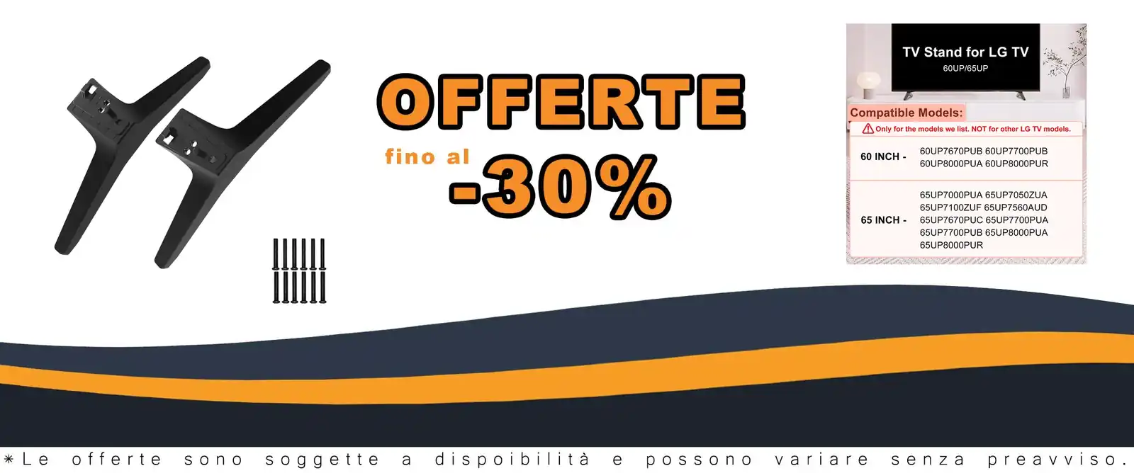 Supporti TV per LG 65UP serie 60UP sostitutivo